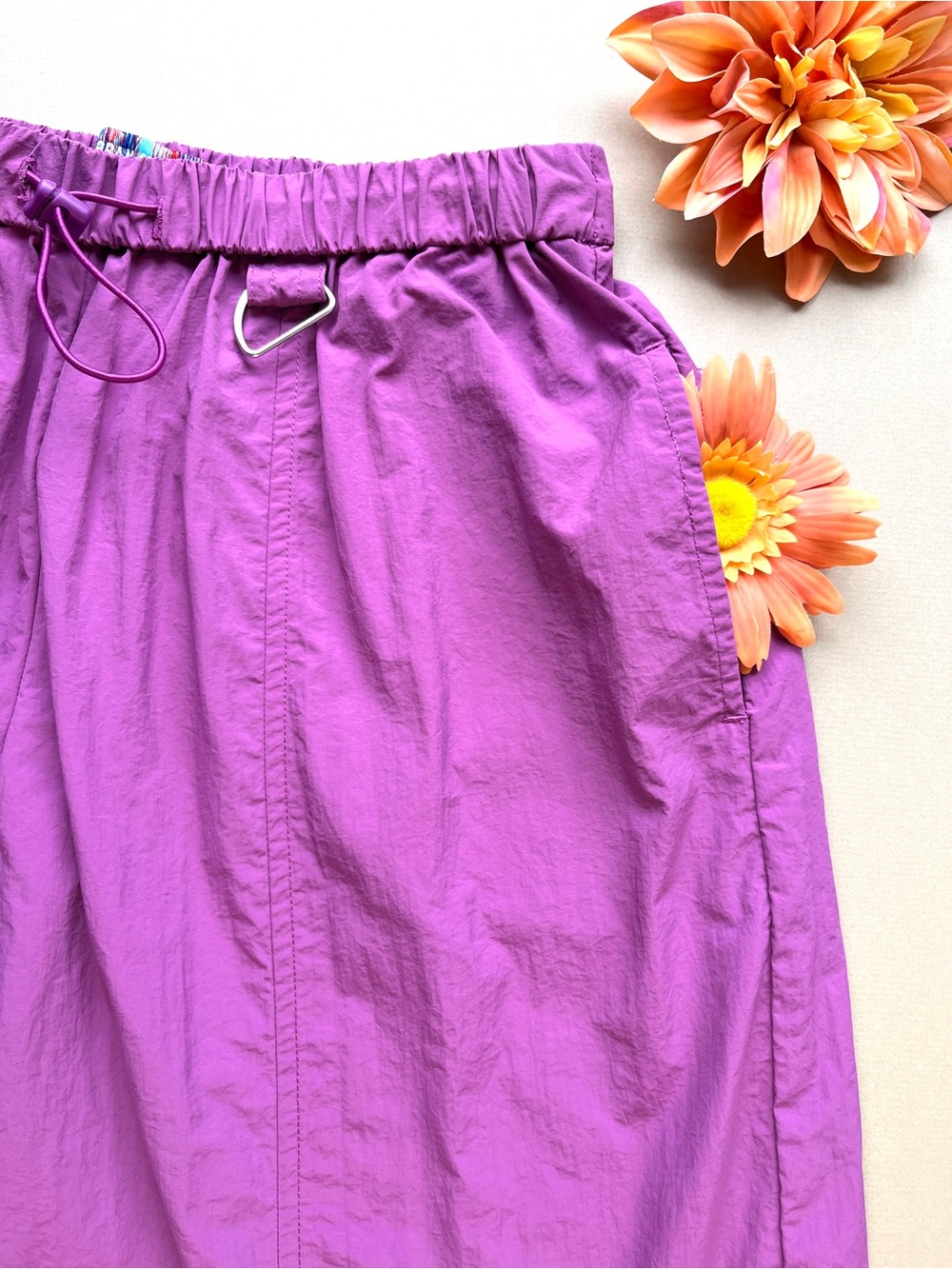 Urban Outfitters Parachute Pants Women X-Small Fuchsia EUC Baggy Cargo Y2K - Picture 4 of 12